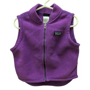 Patagonia  Baby Purple Vest‎ Size 18 Months Full Zip Fleece